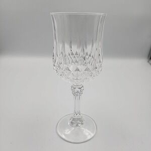Vintage Longchamp Cristal d' Argues 24% lead crystal 6 1/2" Wine Glass